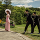 Easter (Kristin Chenoweth) has a tense meeting with Media (Gillian Anderson) and some “followers” during season one of American Gods.